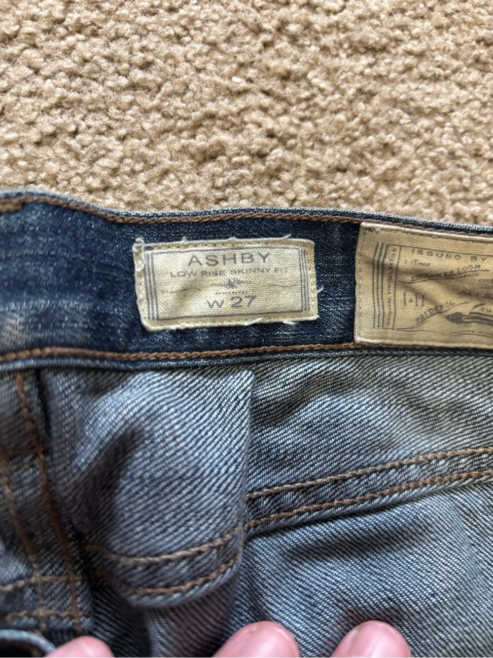 Women’s All Saints Dark Blue Distressed Skinny Jeans size 27 stretch - Picture 2 of 8